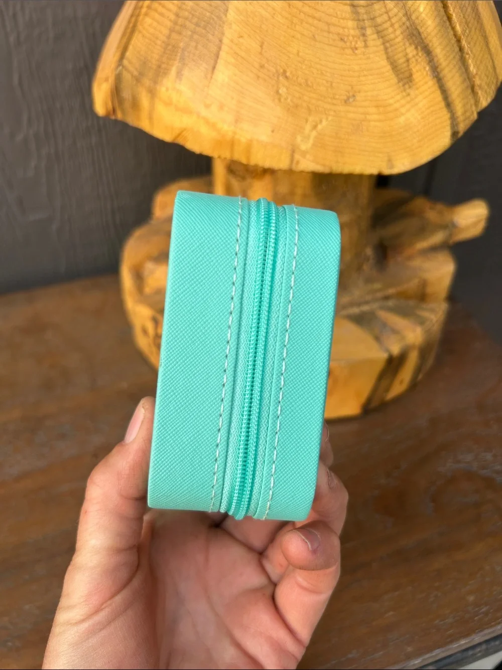 Turquoise Travel Jewelry Case - Compact Jewelry Organizer